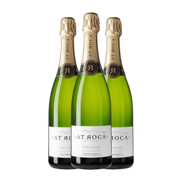 AT Roca Brut Nature Penedès Reserva 75 cl Espumoso Blanco (Caja de 3 unidades)