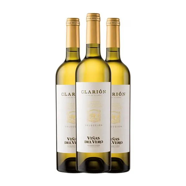Viñas del Vero Clarión Somontano 75 cl Vino Blanco (Caja de 3 unidades)