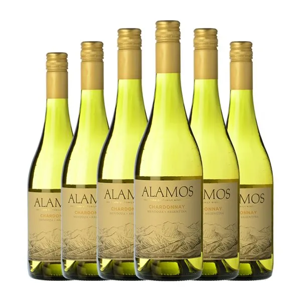 Alamos Chardonnay Mendoza Crianza 75 cl Vino Blanco (Caja de 6 unidades)