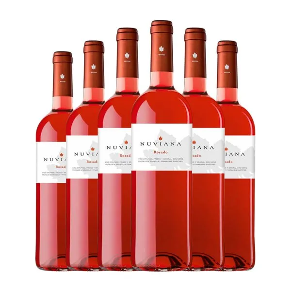 Belver de Cinca Nuviana Vino de la Tierra del Valle del Cinca Joven 75 cl Vino Rosado (Caja de 6 unidades)