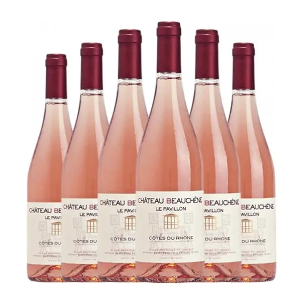 Château Beauchene Le Pavillon Francia Joven 75 cl Vino Rosado (Caja de 6 unidades)
