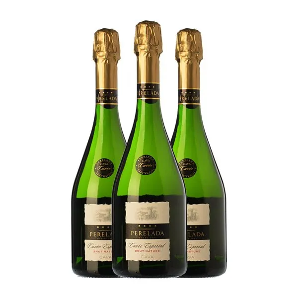 Perelada & Chivite Brut Nature Cava Cuvée, Especial 75 cl Espumoso Blanco (Caja de 3 unidades)