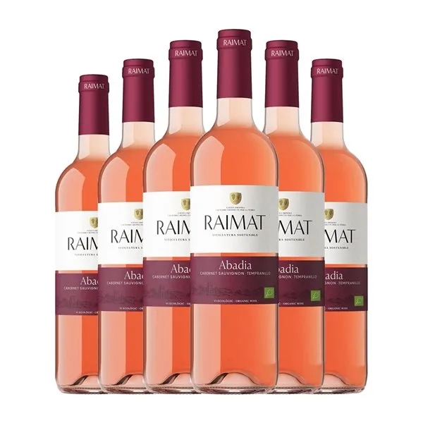Raimat Abadia Costers del Segre Rosé — Rosado Joven Organic — Ecológico 75 cl Vino Rosado (Caja de 6 unidades)
