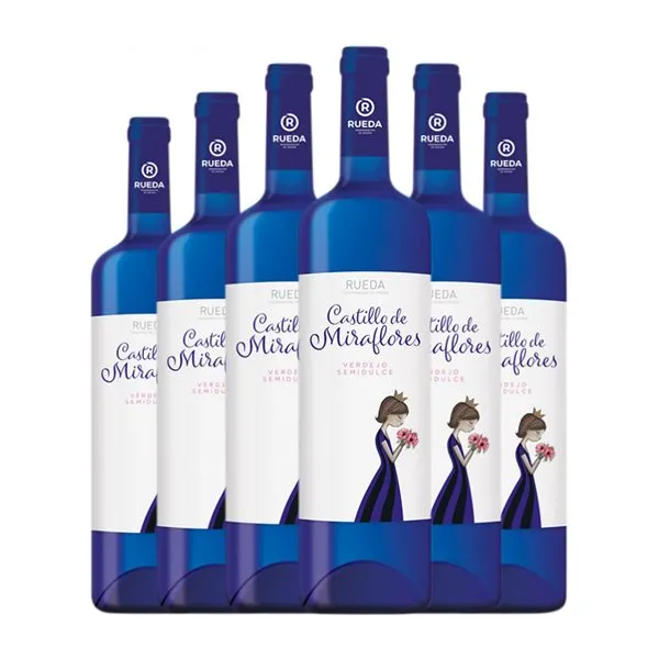 Valdespino Castillo de Miraflores Verdejo Semiseco Rueda 75 cl Vino Blanco (Caja de 6 unidades)