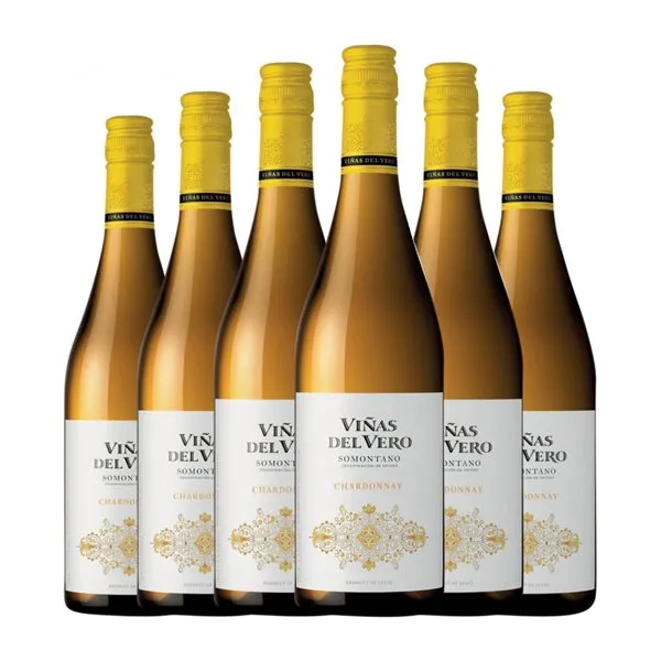 Viñas del Vero Chardonnay Somontano 75 cl Vino Blanco (Caja de 6 unidades)