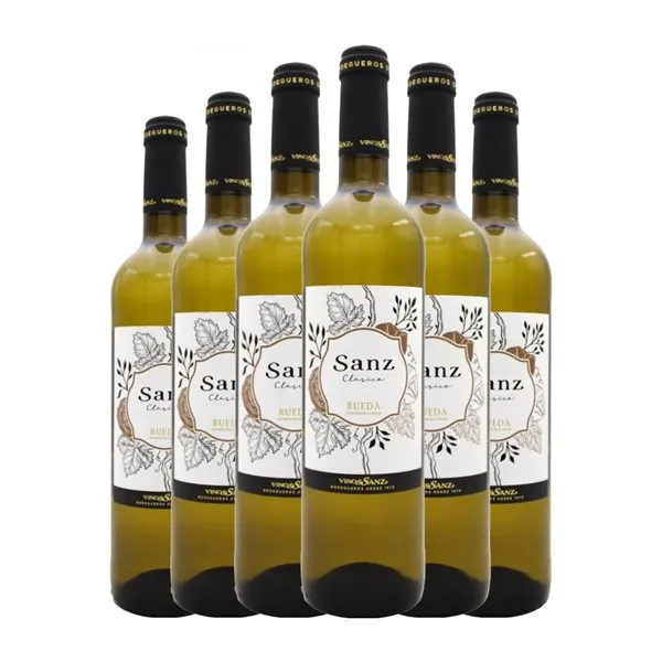 Vinos Sanz Rueda Clásico Joven 75 cl Vino Blanco (Caja de 6 unidades)