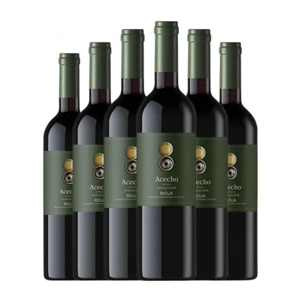 Acecho Rioja Crianza 75 cl Vino Tinto (Caja de 6 unidades)