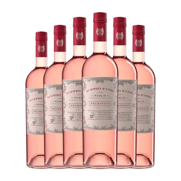 Botter Doppio Passo Primitivo Puglia 75 cl Vino Rosado (Caja de 6 unidades)