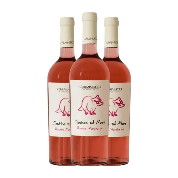 Carminucci Grotte sul Mare Seco Marche 75 cl Vino Rosado (Caja de 6 unidades)
