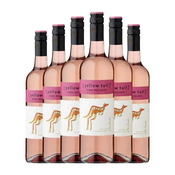 Casella Yellow Tail Moscato Southern Australia Pink — Rosado 75 cl Vino Rosado (Caja de 6 unidades)