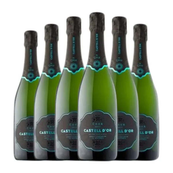 Castell d'Or Brut Cava Joven Media Botella 37 cl Espumoso Blanco (Caja de 6 unidades)