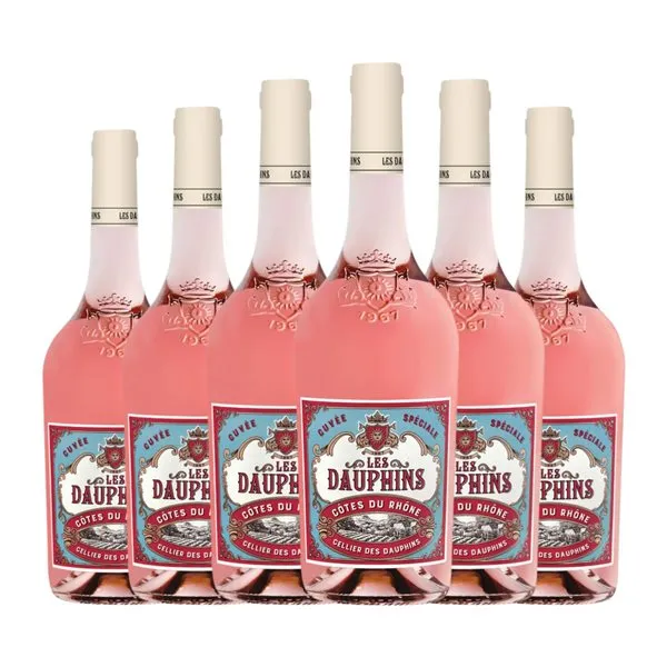 Cellier des Dauphins Côtes du Rhône Rosé — Rosado 75 cl Vino Rosado (Caja de 6 unidades)