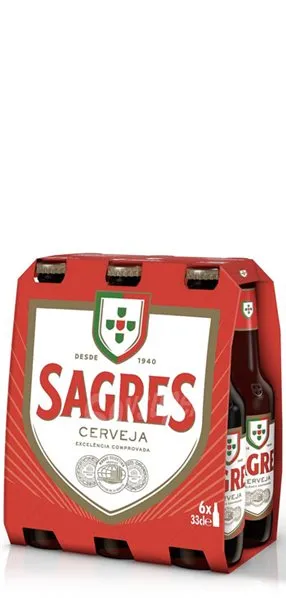 'Cerveza Sagres Caja de 6 unidades de 33cl'