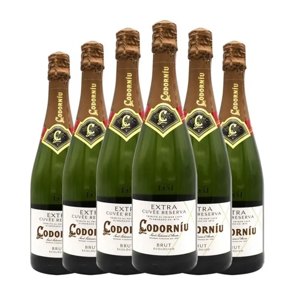 Codorníu Extra Brut Cava 75 cl Espumoso Blanco (Caja de 6 unidades)