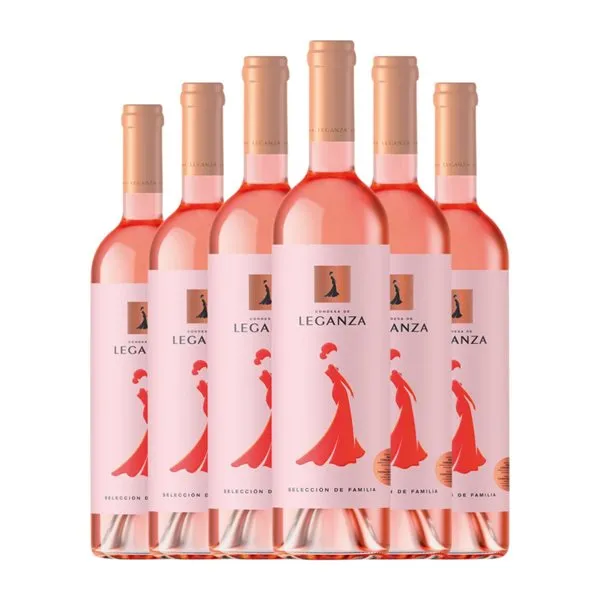 Condesa de Leganza Garnacha Vino de la Tierra de Castilla Selección Familiar, Rosé — Rosado Joven 75 cl Vino Rosado (Caja de 6 unidades)
