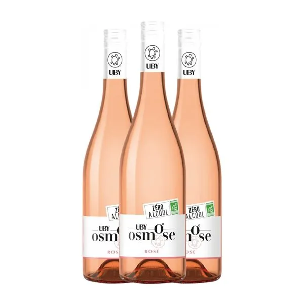 Domaine Uby Osmose Seco Rosé — Rosado 75 cl Sin Alcohol Vino Rosado (Caja de 6 unidades)