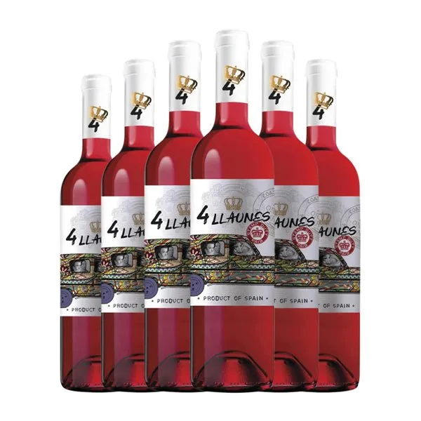 Family Owned 4 Llaunes Rosé — Rosado Joven 75 cl Vino Rosado (Caja de 6 unidades)