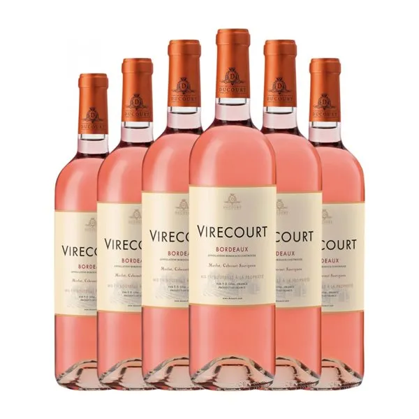 Francois Passaga Château de Virecourt Bordeaux Rosé — Rosado 75 cl Vino Rosado (Caja de 6 unidades)
