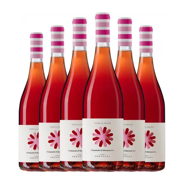 Frentana Costa del Mulino Montepulciano Cerasuolo d'Abruzzo 75 cl Vino Rosado (Caja de 6 unidades)