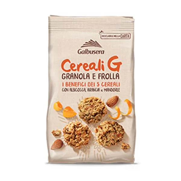 Galbusera Galletas Integrales Granola e Frolla con Albaricoque Naranja y Almendras 300g