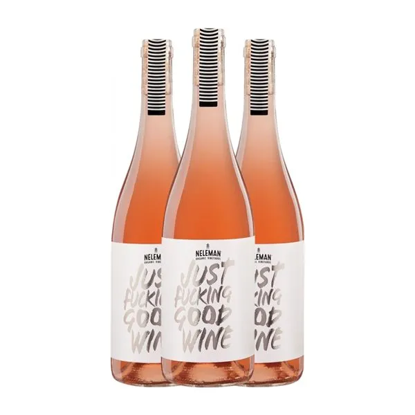 Neleman Just Fucking Good Wine Garnacha Valencia Rosé — Rosado Eco — Ecológico 75 cl Vino Rosado (Caja de 3 unidades)