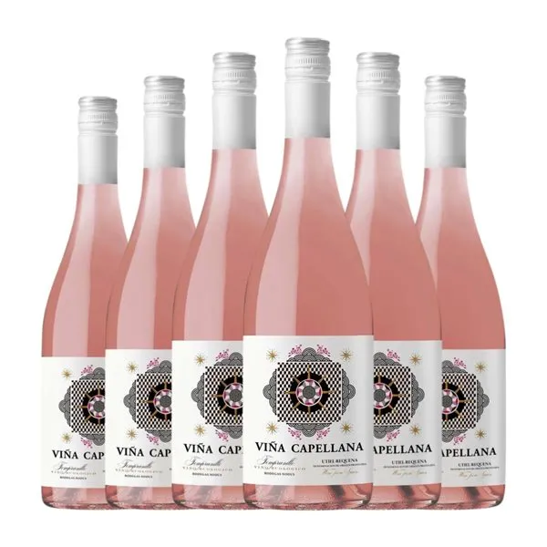 Nodus Viña Capellana Tempranillo Utiel-Requena 75 cl Vino Rosado (Caja de 6 unidades)