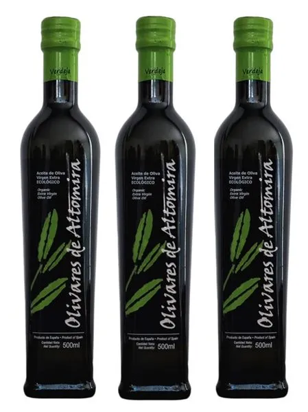 ¡NUEVA COSECHA! LOTE 3xBOTELLA DE 500 ML ECOLÓGICO DENOMINACIÓN ORIGEN OLIVARES DE ALTOMIRA.