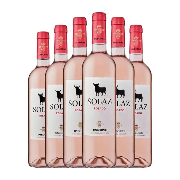Osborne Solaz Tempranillo Vino de la Tierra de Castilla Joven 75 cl Vino Rosado (Caja de 6 unidades)
