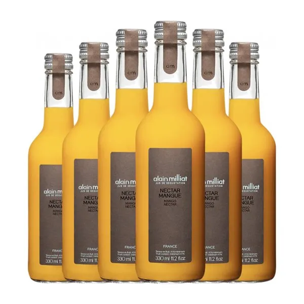Zumo Alain Milliat Botellín Tercio 33 cl Vidrio Mango, Nectar — Néctar (Caja de 6 unidades)