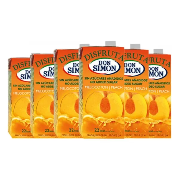 Zumo Don Simón Disfruta Tetrabrick 1 L Melocotón (Caja de 6 unidades)