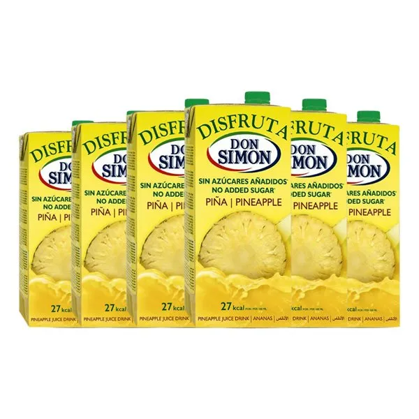 Zumo Don Simón Disfruta Tetrabrick 1 L Piña (Caja de 6 unidades)