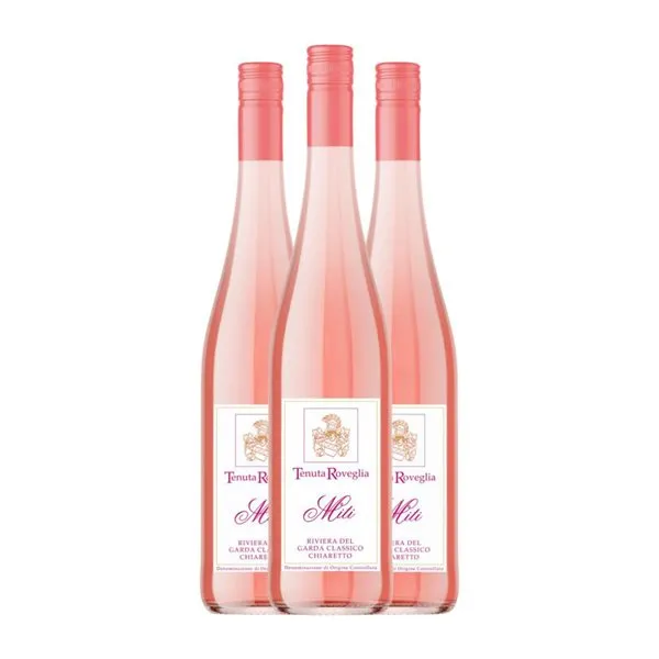 Roveglia Miti Chiaretto Riviera del Garda Classico — Clásico 75 cl Vino Rosado (Caja de 3 unidades)