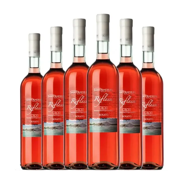 Sant'Andrea Riflessi Merlot Circeo 75 cl Vino Rosado (Caja de 6 unidades)