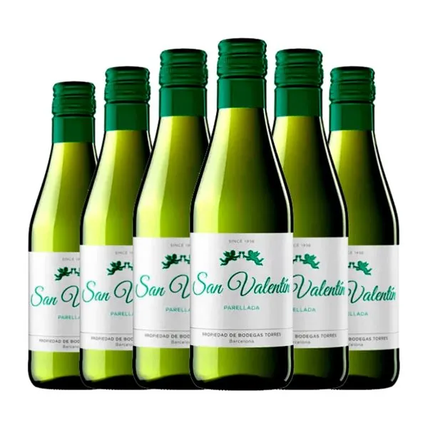 Torres San Valentín Botellín 18 cl Vino Blanco (Caja de 6 unidades)