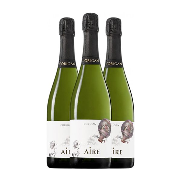 Uvas Felices Aire Brut Nature Cava 75 cl Espumoso Blanco (Caja de 3 unidades)
