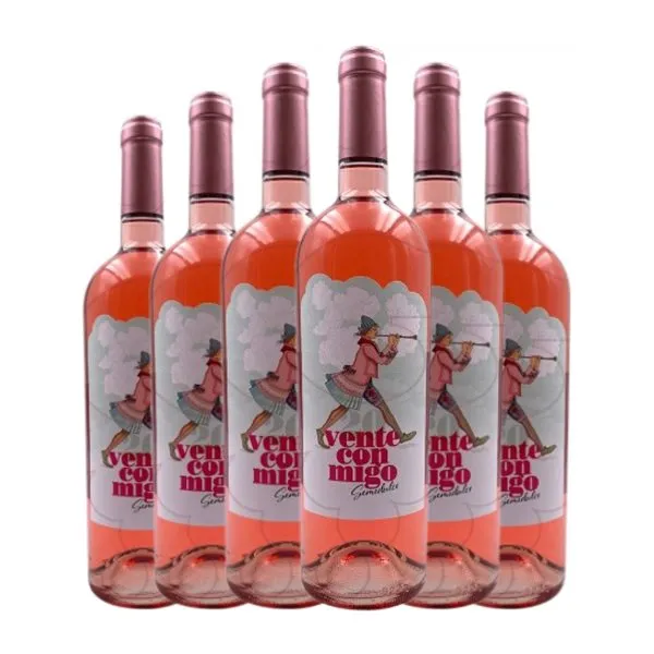 Vallobera Vente Conmigo Semiseco Joven 75 cl Vino Rosado (Caja de 6 unidades)