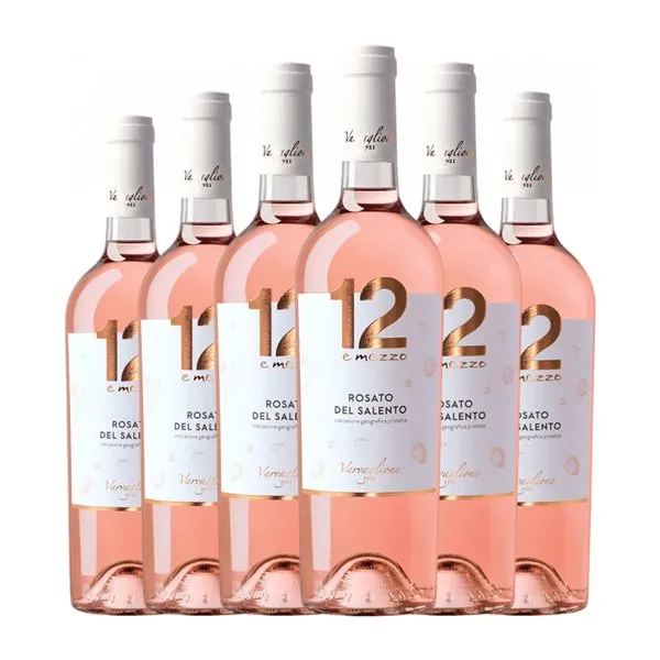 Varvaglione 12 e Mezzo Negroamaro Salento 75 cl Vino Rosado (Caja de 6 unidades)
