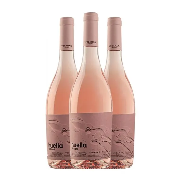 Vegamar Huella Merlot Valencia Rosé — Rosado 75 cl Vino Rosado (Caja de 3 unidades)