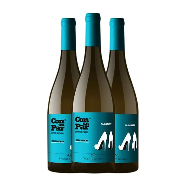 Vicente Gandía Con un Par Albariño Rías Baixas 75 cl Vino Blanco (Caja de 6 unidades)