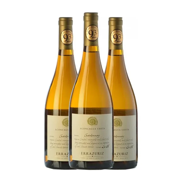 Viña Errazuriz Aconcagua Costa Chardonnay Valle del Aconcagua Crianza 75 cl Vino Blanco (Caja de 3 unidades)