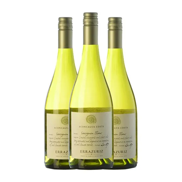 Viña Errazuriz Aconcagua Costa Sauvignon Valle del Aconcagua Crianza 75 cl Vino Blanco (Caja de 3 unidades)