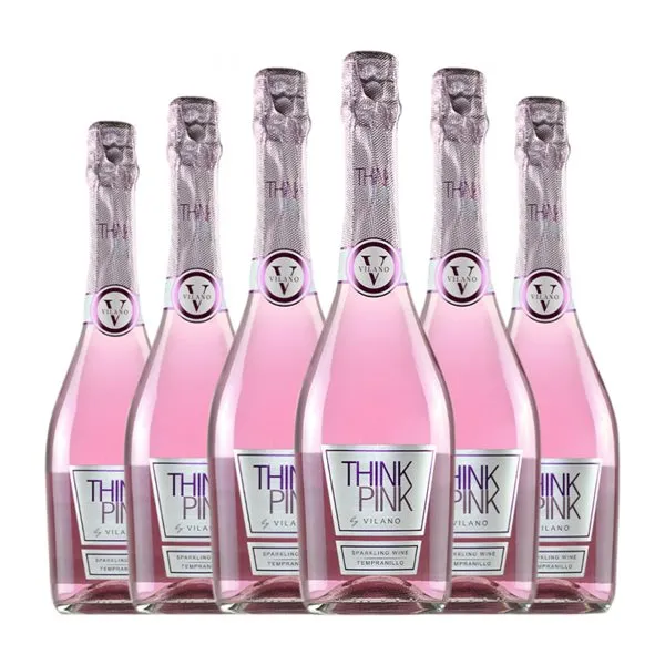 Viña Vilano Think Pink Tempranillo Sparkling — Espumoso 75 cl Espumoso Blanco (Caja de 6 unidades)