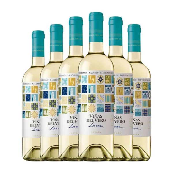 Viñas del Vero Luces Somontano 75 cl Vino Blanco (Caja de 6 unidades)