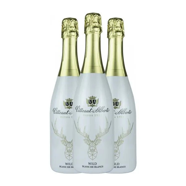 Vitteaut Alberti Chardonnay Bourgogne Traditionnelle — Tradicional, Blanc de Blancs 75 cl Espumoso Blanco (Caja de 3 unidades)