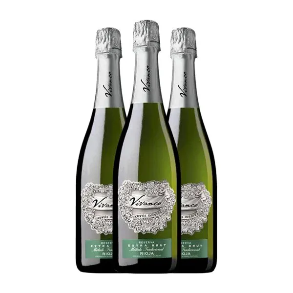 Vivanco Inédita Extra Brut Rioja Cuvée Reserva 75 cl Espumoso Blanco (Caja de 3 unidades)