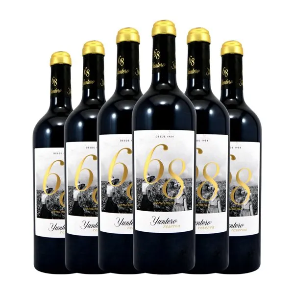 Yuntero 68 Vendimias Tempranillo La Mancha Reserva 75 cl Vino Tinto (Caja de 6 unidades)