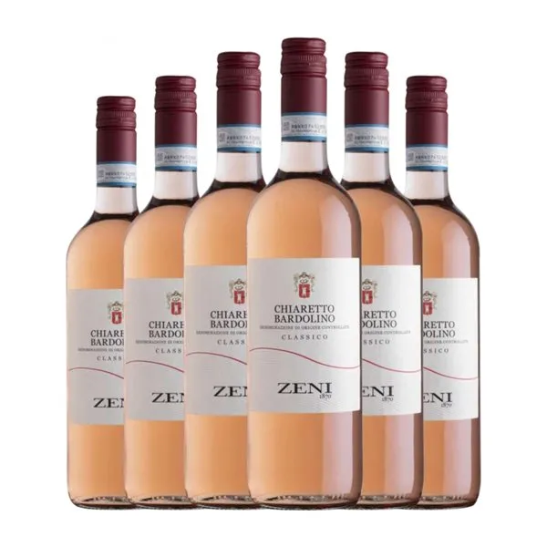 Zeni Chiaretto Bardolino Classico — Clásico 75 cl Vino Rosado (Caja de 6 unidades)