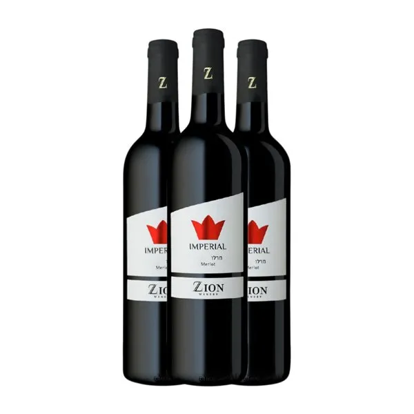 Zion Merlot Imperial 75 cl Vino Tinto (Caja de 3 unidades)