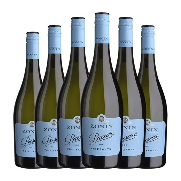 Zonin Glera Prosecco Frizzante — Espumoso de Aguja 75 cl Espumoso Blanco (Caja de 6 unidades)