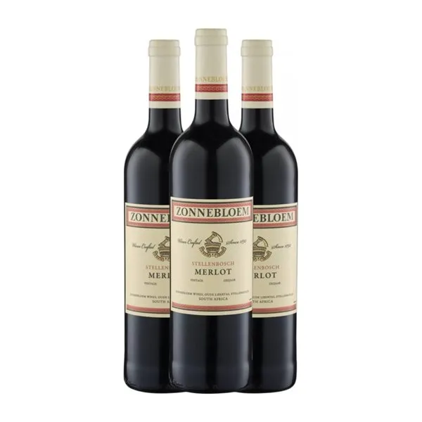 Zonnebloem Merlot Western Cape 75 cl Vino Tinto (Caja de 3 unidades)